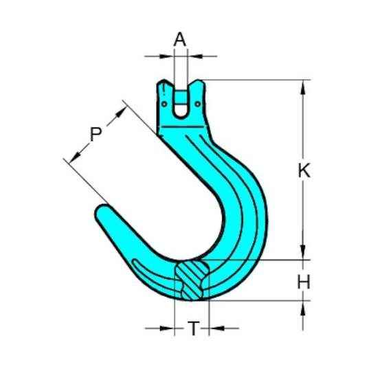 G-100 ファンドリーフック ピンタイプ 8T YOKE X-046-16 (65-2715-33)