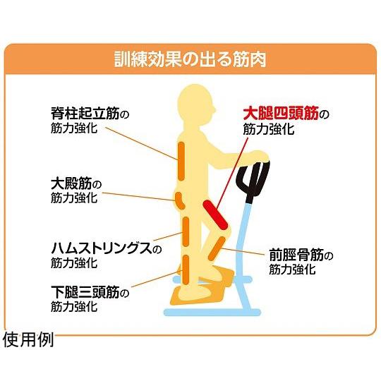 楽々ふみふみ ハンドル付きステッパー ウェルファン 1609 (65-3944-88)_2