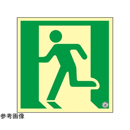 日本緑十字社 高輝度蓄光避難誘導標識 非常口 NRC815 200×200mm 消防
