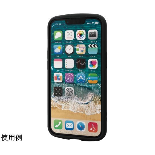 iPhone 14/13用ハイブリッドケース フレームカラー シルキークリア ブラック PM-A22ATSLFCSBK｜a1-shop｜05