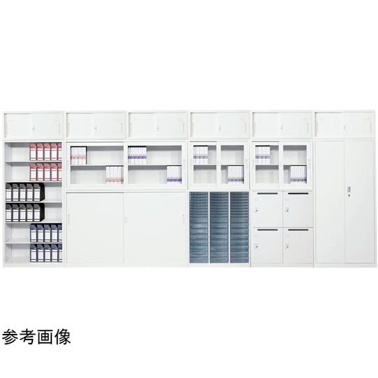 A4対応書庫 ホワイト トレー オープン H1120型 下置専用 アジャスター付 W900 3HN-112-WH_1