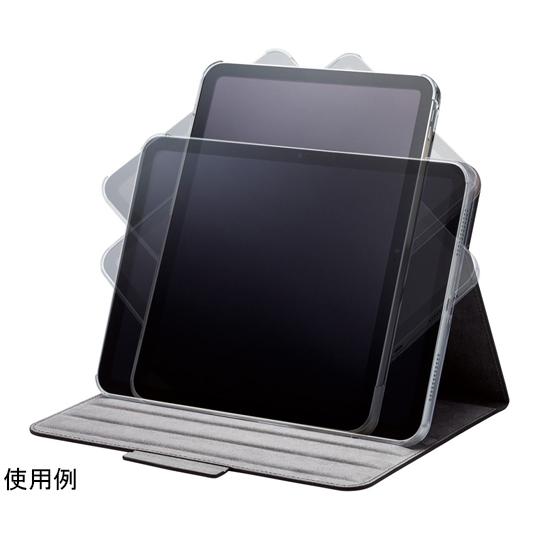 iPad 10.9inch (第10世代) 用ソフトレザーケース Apple Pencilホールド可能 ブラック TB-A22R360BK｜a1-shop｜06