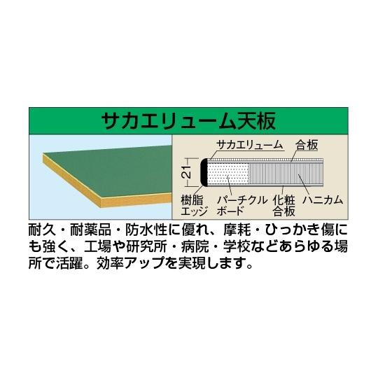 軽量作業台 KK/サカエリューム天板/キャスター付/直進安定金具無 1200×750×840mm サカエ KK-49FUB2 (65-9546-61)_1