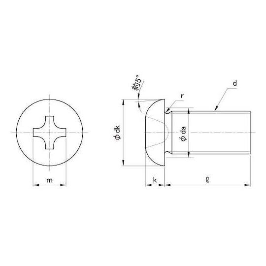 クロームBS + JISナベ小 4×8 1000本入 サンコーインダストリー 00-01-0010-0040X0080-06 (67-0697-67)_2