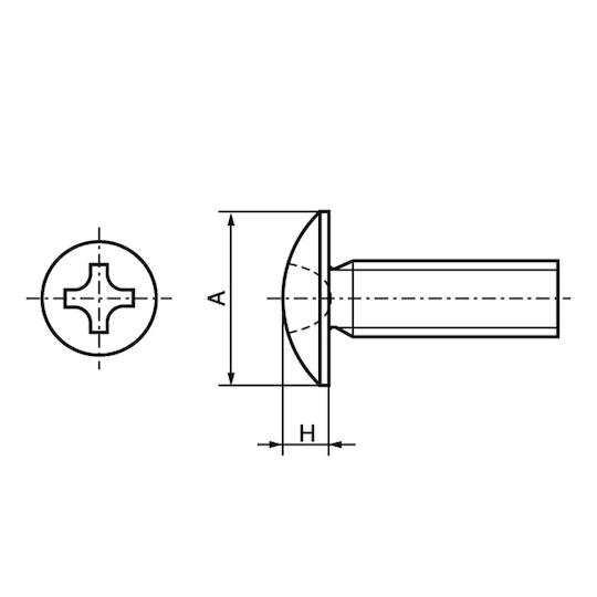 ステン+UNC トラス 1/4-20×1"3/4 100本入 (67-0763-22)_2