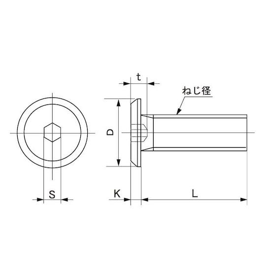 SUS六角穴スリムヘッド小ネジ 2.6×3 2000本入 (67-0790-03)_2