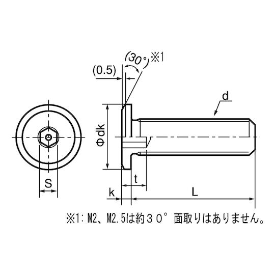 スズコバルト 極薄・NSローヘッド 3 X 8 1000本入 (67-1781-90)