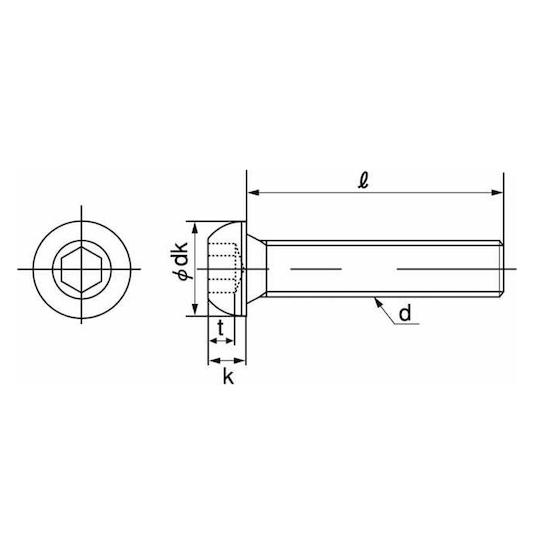SUSボタンCAP UNC1/4X2"1/4 100本入 (67-1868-44)_2