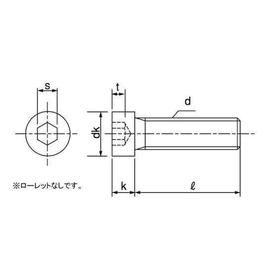 ステンレス 小頭ローヘッドCAP 8×25 100本入 (67-1952-91)