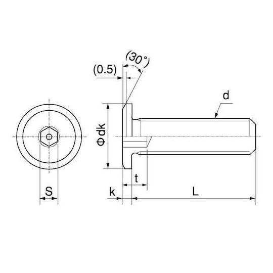 ステンレス 小頭NSローヘッド 5×25 400本入 サンコーインダストリー A0-02-L350-0050-0250-00 (67-1958-18)_2