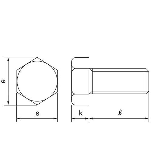 六角ボルト 全ネジ 左ネジ 8×15 300本入 サンコーインダストリー B0-00-0008-0080-0150-00 (67-2011-64)_2