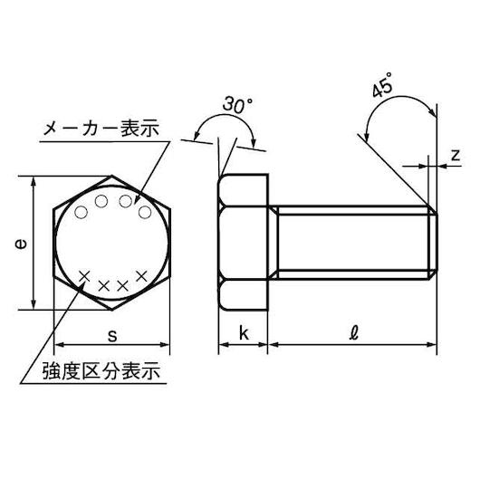 10.9 六角ボルト 全ネジ 22X80 40本入 サンコーインダストリー B0-00-0450-0220-0800-00 (67-2044-57)_2