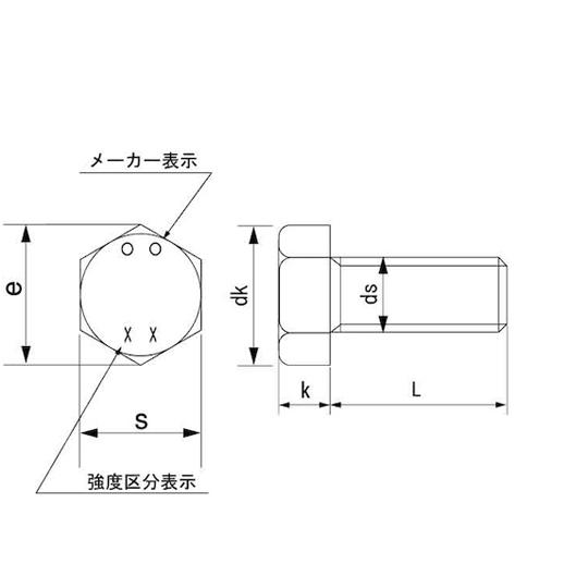 クロメート 8.8 六角ボルト 12X50 110本入 (67-2101-02)_2