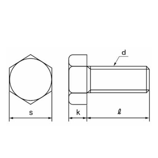 ステン 六角ボルト 全ネジ 7/8X70 15本入 サンコーインダストリー B0-02-0002-8070-0700-00 (67-2136-42)_2