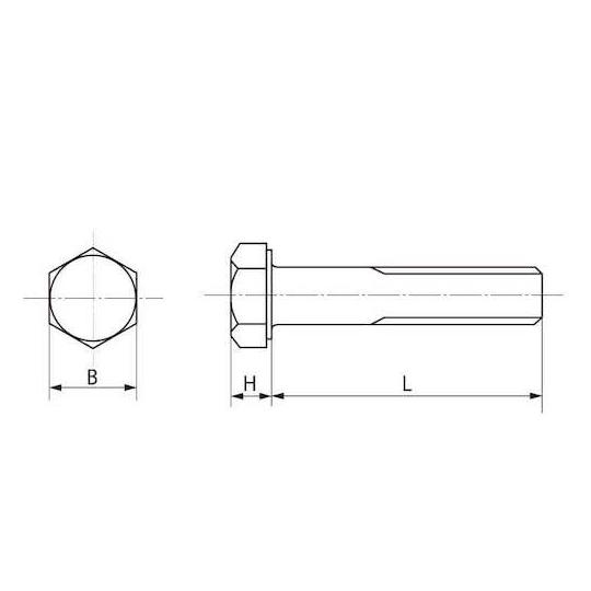 ステン六角ボルト UNF 1/4-28×1" 500本入 (67-2155-36)_2