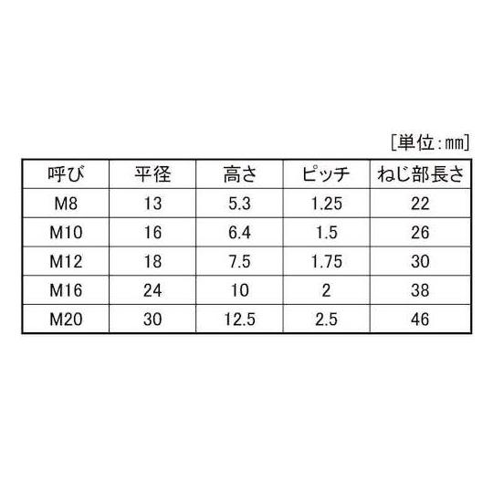 A2-70 呼び径六角ボルト 16×105×38 20本入 (67-2160-99)_1