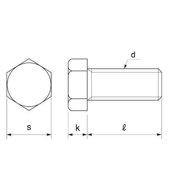 ステン 六角ボルト 全ネジ 輸入品 台湾製 24X140 10本入 (67-2174-25)_2