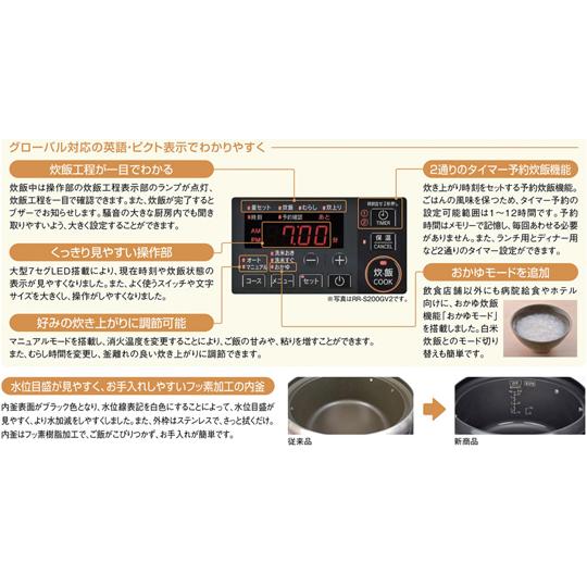 卓上型ガス炊飯器 αかまど炊き 涼厨 13A 566×506×460mm リンナイ RR-S500G2-H (67-2477-76)_2