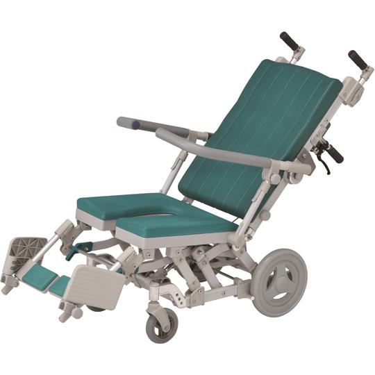 シャワー車椅子 シャワーラクリクSAL U型シート ウチエ SRC009 (67-3045-34)の画像