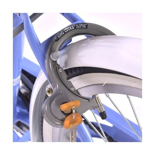折りたたみ子供用自転車 24インチ シマノ6段変速 オートライト・カギ・バスケット付き ブルー 池商 M-804F-BL (67-4576-18)_4