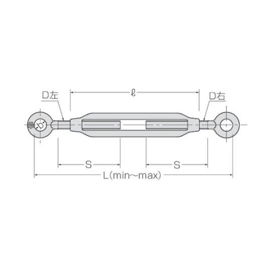 枠式ターンバックル両オーフTB-E/E 生地 W1-1/2 コンドーテック 011A2AEE38 (67-5521-85)