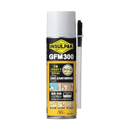 簡易型発泡ウレタンフォーム 1液ノズルタイプ インサルパックGFM300 300mL フォーム色：クリーム