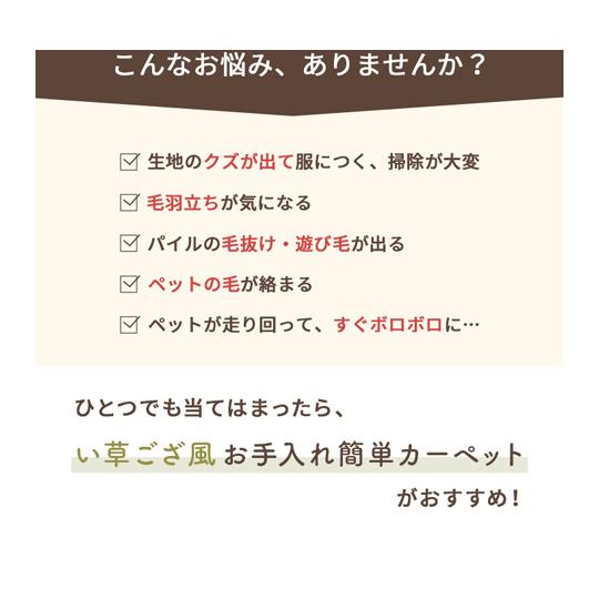洗える ござ風カーペット グリーン 6畳 約261×352cm 1090740121202 (67-5722-77)_1
