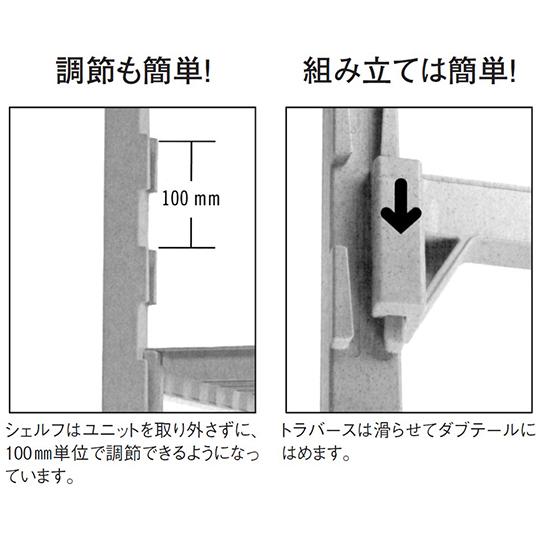 キャンブロ カムシェルビング? プレミアムシリーズ ソリッド型可動式4段セット 910×460×H1700mm CPMU183667S4_3