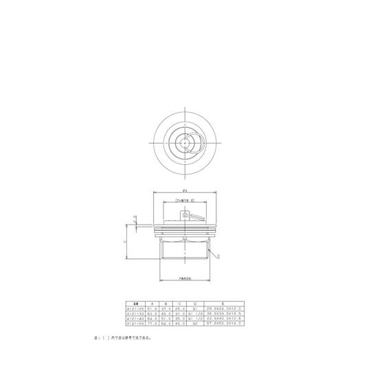 カクダイ ゴム栓つきウラネジ風呂栓 4121-25 (67-9139-02)｜a1-shop｜02