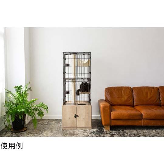 隠れ家キャットランドケージ マットブラウン アイリスオーヤマ PKC-600 (67-9303-63)_2