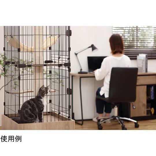 隠れ家キャットランドケージ マットブラウン アイリスオーヤマ PKC-600 (67-9303-63)_5