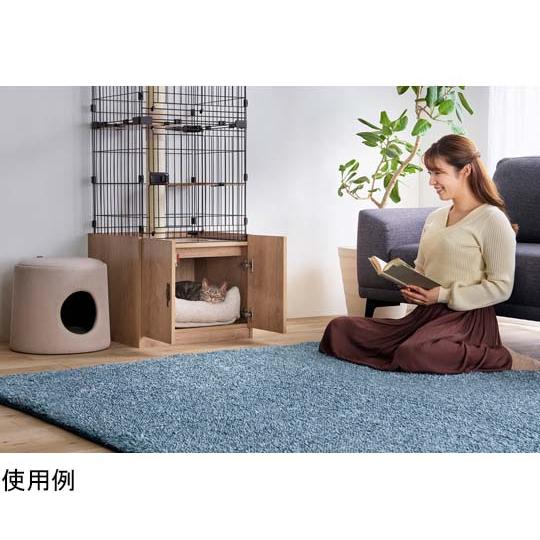 隠れ家キャットランドケージ マットブラウン アイリスオーヤマ PKC-600 (67-9303-63)_7