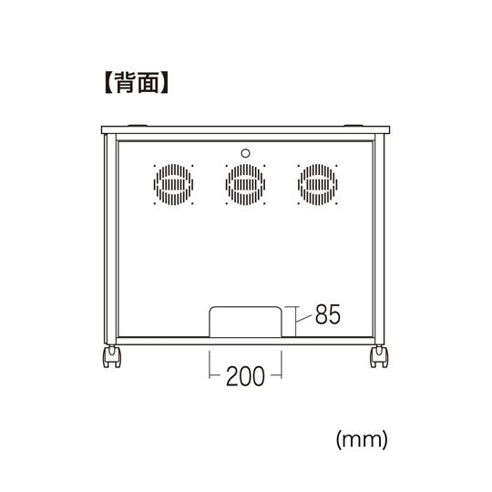機器収納ボックス ホワイト×シルバー サンワサプライ CP-401 (67-9311-50)_1