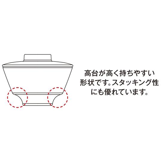 飯碗 身 ゆらか 113×62mm 100個入 スリーライン M21103YLK (68-0552-50)_3