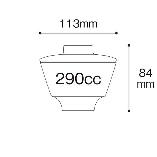 飯碗 身 ゆらか 113×62mm 100個入 スリーライン M21103YLK (68-0552-50)_4