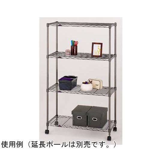 ルミナスブラック フリーラック4段75W ドウシシャ BN1275-4 (68-0778-72)_1