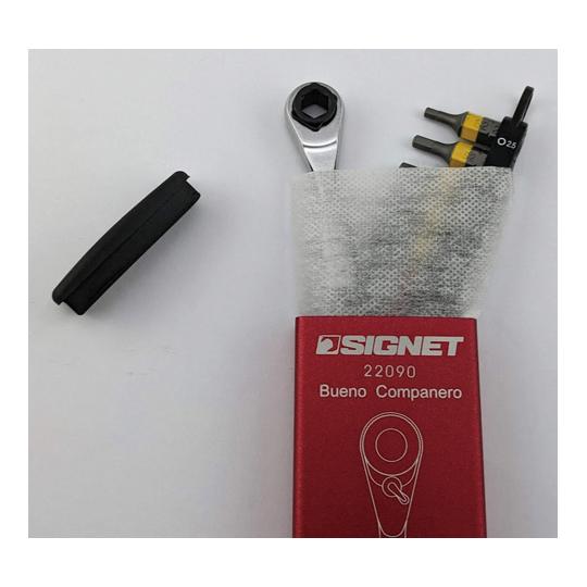 SIGNET ウルトラショートミニラチェセット ギア数52 全長52mm ビット8個付き 赤色 22090 (68-0848-93)｜a1-shop｜03