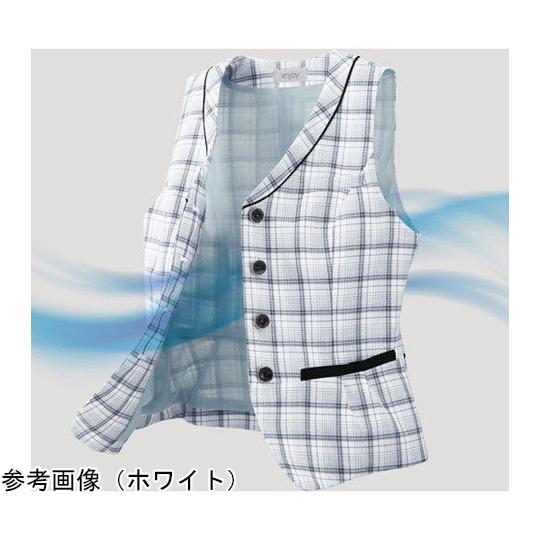 ENJOY ベスト AIR MESH CHECK ホワイト 19号 カーシーカシマ ESV662 (68-0911-10)_4