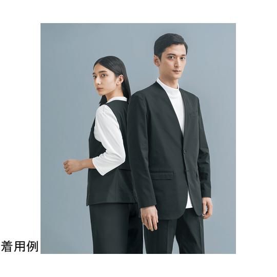 ENJOYNoir ノーカラージャケット Double Cloth by BRING Material ブラック LL_4