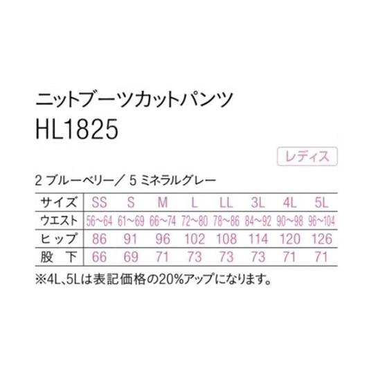 HEARTGREEN ニットブーツカットパンツ ブルーベリー 4L カーシーカシマ HL1825 (68-0929-80)_4
