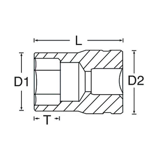 SIGNET 3/4"DR x38mm ソケット EA617EM-38 (68-1831-08)｜a1-shop｜05