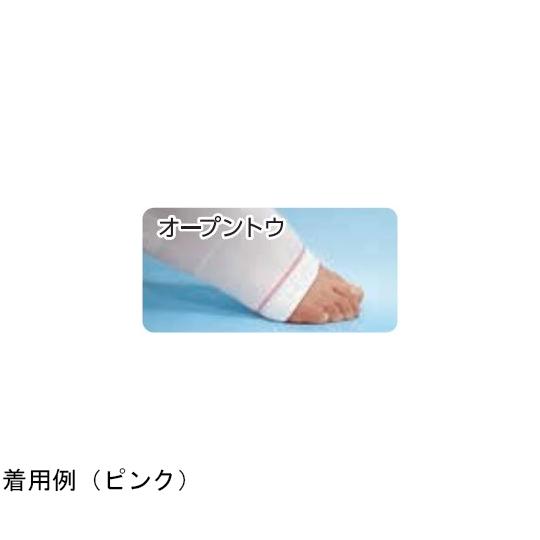 弾性ストッキングT 膝下オープントウ ハイソックス シルバーグレー 1ケース 10足×4箱入 医療機器認証取得済 (68-5079-53)_1