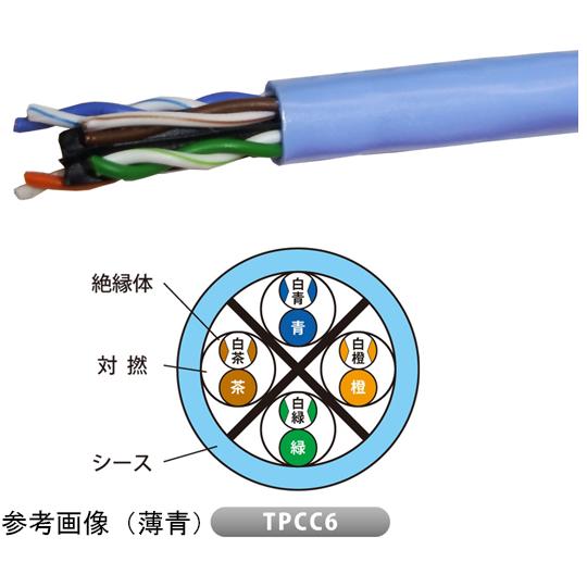 Cat.6 LANケーブル 1巻 300m入 JAPPY TPCC6 0.5mm X 4P ハイ JP (68-5589-54)_3