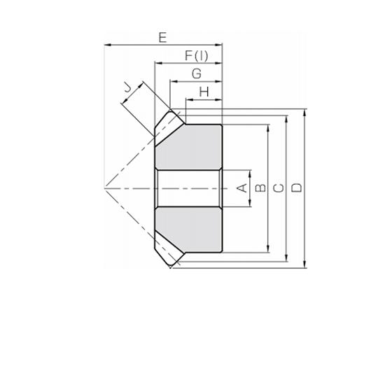 KHK マイタ 歯数比1 モジュール m 6 歯数20 形状B3 穴径AH728 小原歯車工業 SM6-20 (68-7128-49)_1