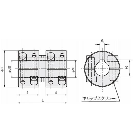 カップリング ゼロカップ キー溝付タイプ ZA-KN・Z-K・Z-KN 三好キカイ ZA-20KN (68-9276-94)_3