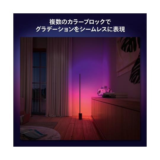 Philips Hue シグネ グラデーションフロアライト ブラック PHILIPS PHSIFLB 69-2206-41の画像