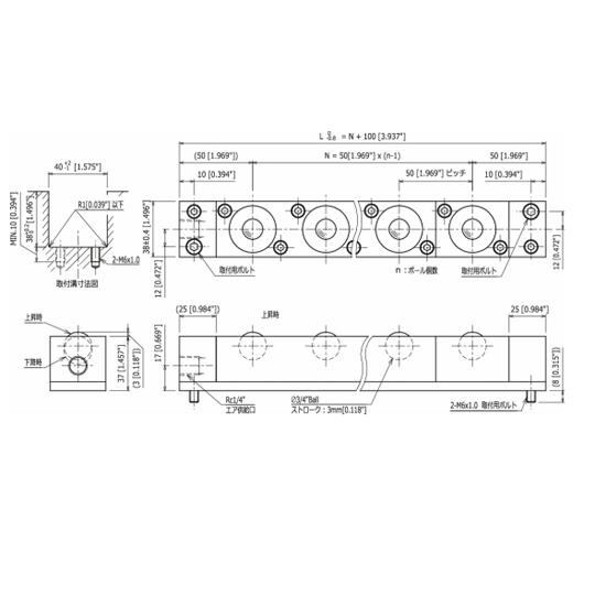 エアボールリフタ エアー昇降式イグチベアーユニット ISR-38型 井口機工製作所 ISR38-900-A (69-5542-77)_1