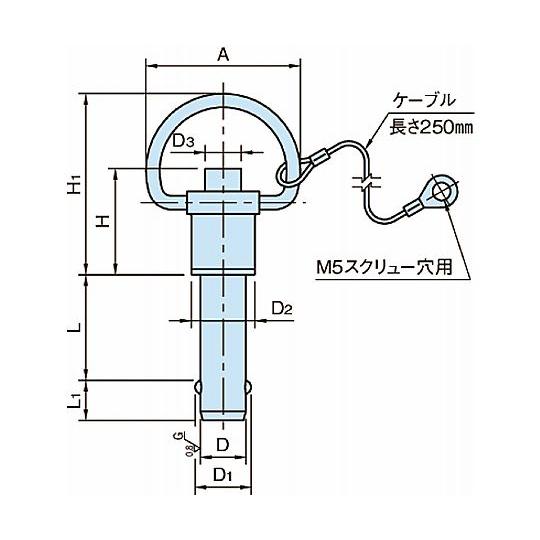 差し込みピン ボールロックリング型ピン BJ775-SUS イマオコーポレーション BJ775-08070-SUS (69-8855-76)_1