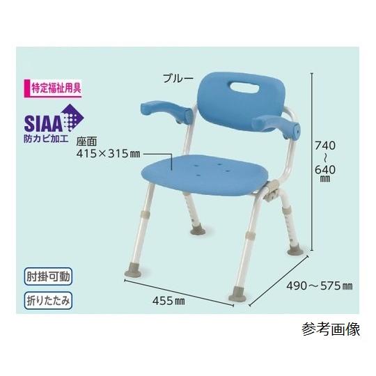 シャワーチェアミドルSPおりたたみN ユクリア ワンタッチ開閉 あり オレンジ パナソニックエイジフリー PN-L41821D (7-2784-01)_2
