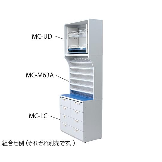 ウッディ薬品棚 中段用 オープントレー 9列7段 アズワン MC-M63A (7-4510-03)の画像